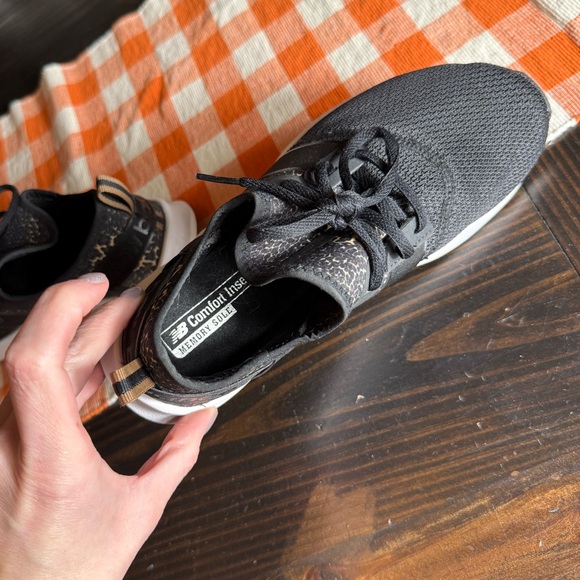 New Balance Black & Cheetah Print FuelCore Nergize Sport V1 Trainer Sneakers - Picture 7 of 8